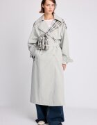 Stradivarius Trenci Oversize Ecru L