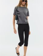 Stradivarius Tricou B01 Basic Regular Fit Heavy Weight Gri Marengo S