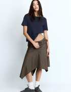 Stradivarius Tricou Basic Regular Fit Heavy Weight Bleumarin Închis M