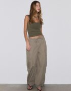 Stradivarius Tricou Cu Bretele Late Kaki L