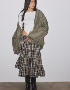 Stradivarius Tricou Cu Decolteu Barcă Și Mânecă Lungă Ecru Xl