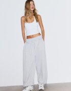 Stradivarius Tricou Cu Guler Halter Alb L