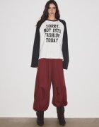 Stradivarius Tricou Cu Mânecă Lungă Și Mânecă Raglan Negru L