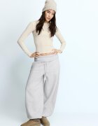 Stradivarius Tricou De Bază Cu Mânecă Lungă Piatră M