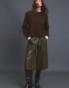 Stradivarius Tricou Din Tricot Cu Guler Rotund Maro M