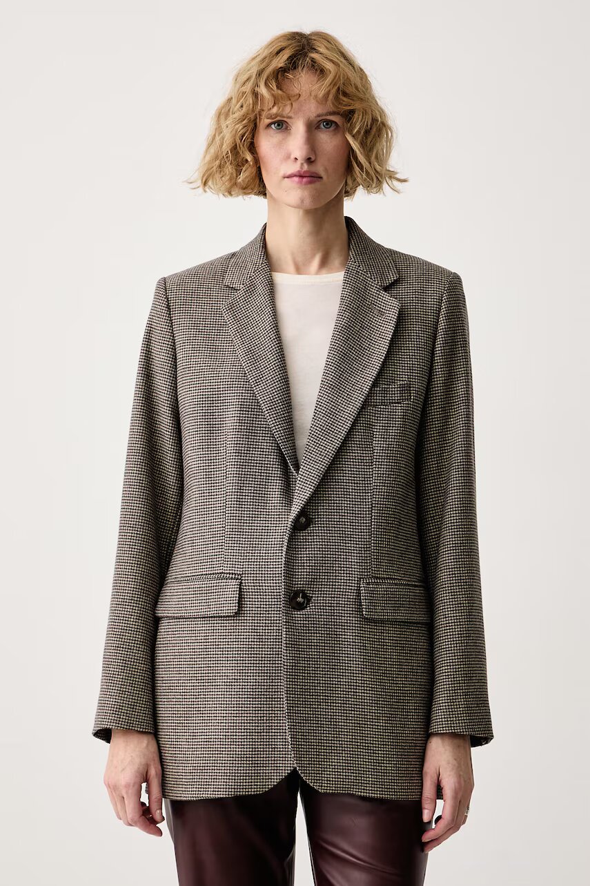 A.P.C. sacou cu un singur rând de nasturi pentru femei cu lână veste annie
