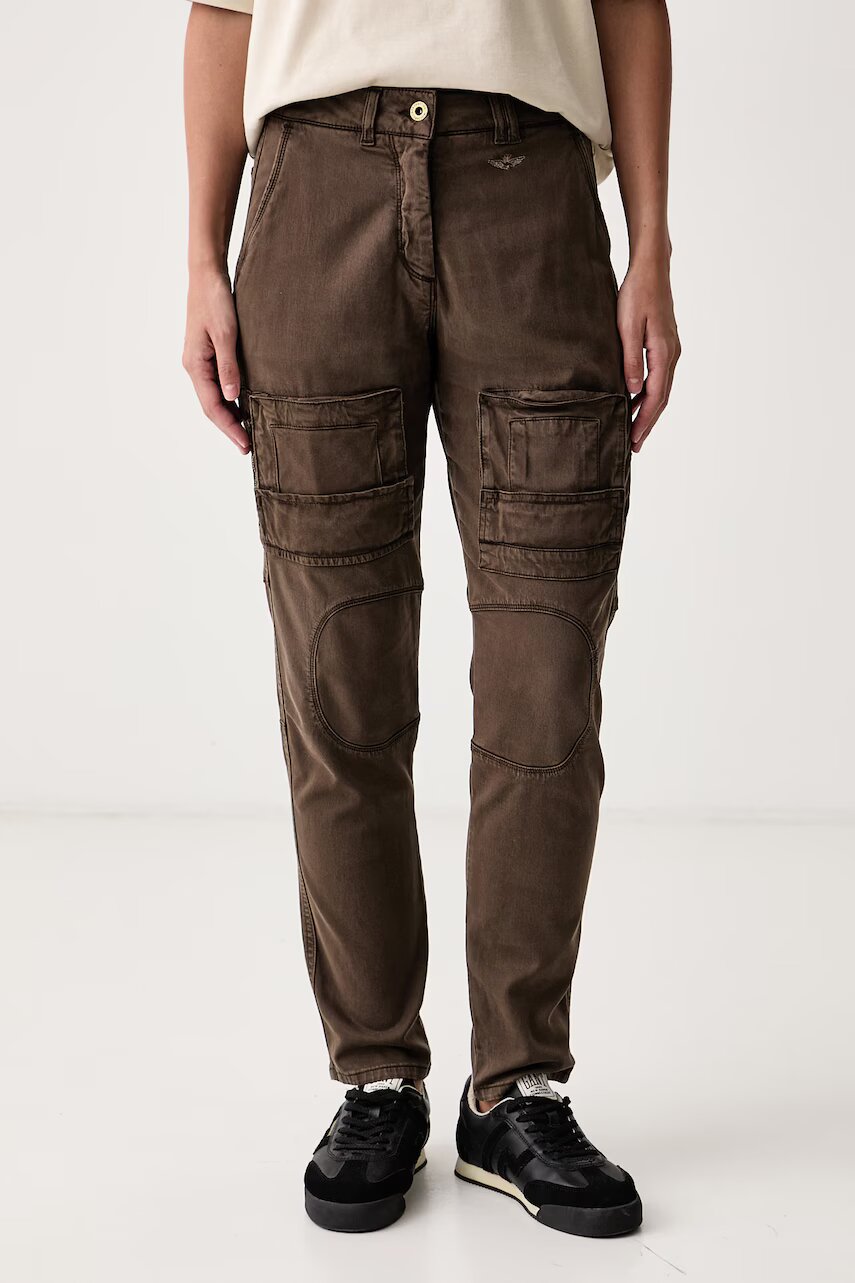Aeronautica Militare pantaloni cargo cu lyocell
