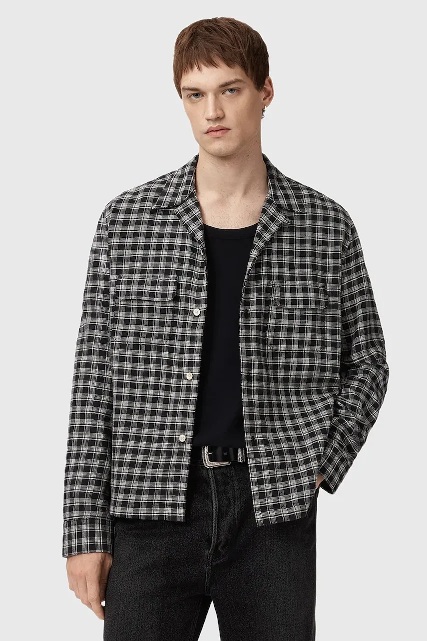 AllSaints cămașă din bumbac HORTON