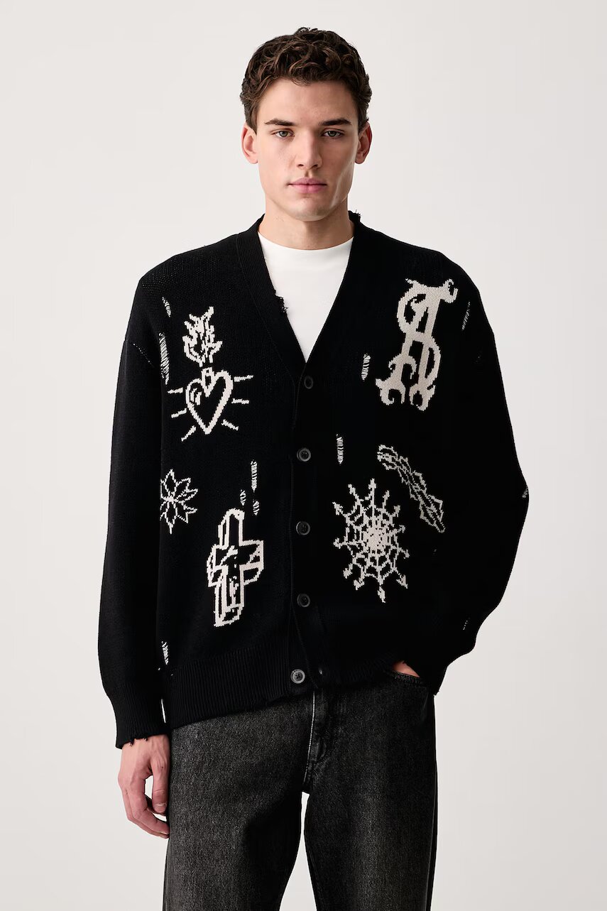 AllSaints cardigan pentru bărbați din bumbac STAGED