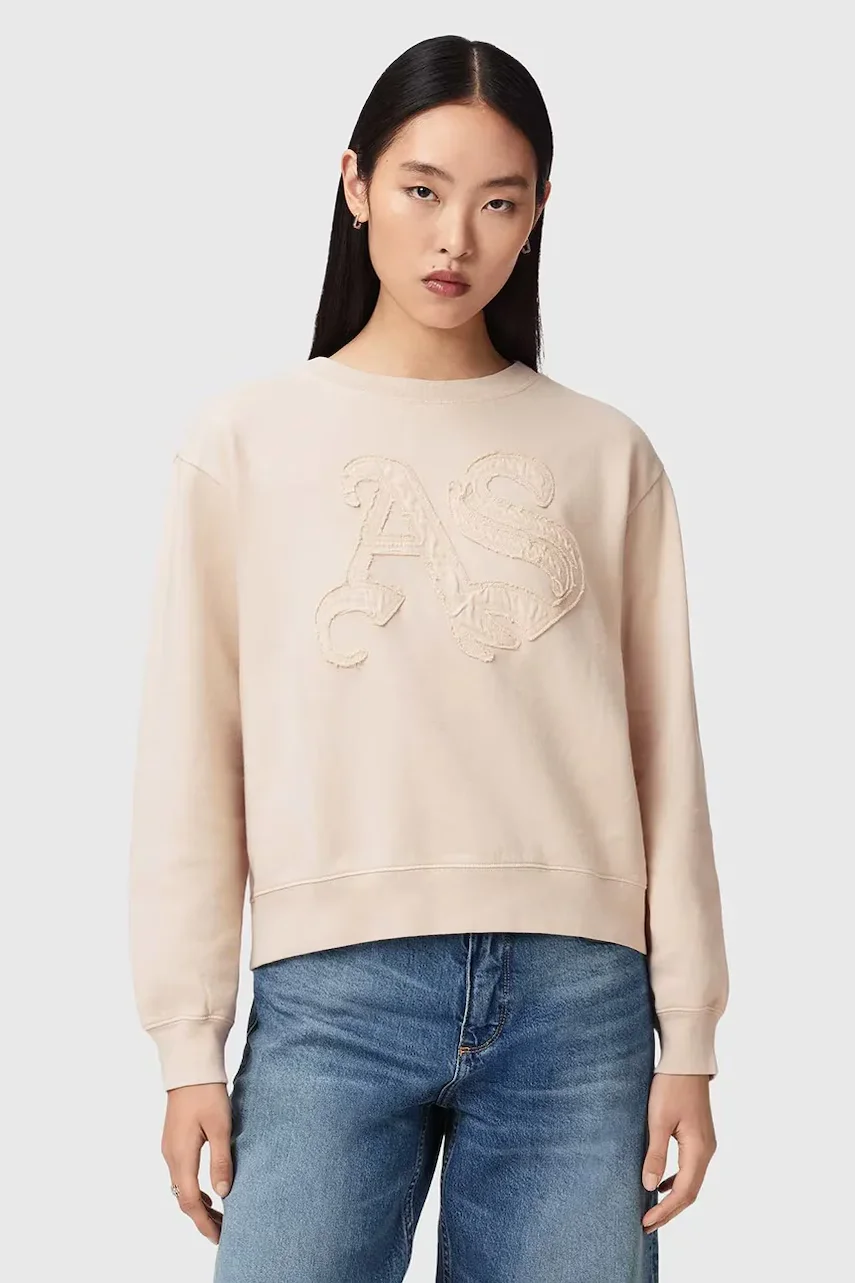 AllSaints hanorac pentru femei din bumbac INSIGNIA