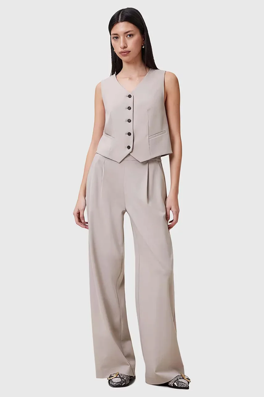 AllSaints pantaloni de costum pentru femei cu vâscoză ALEIDA