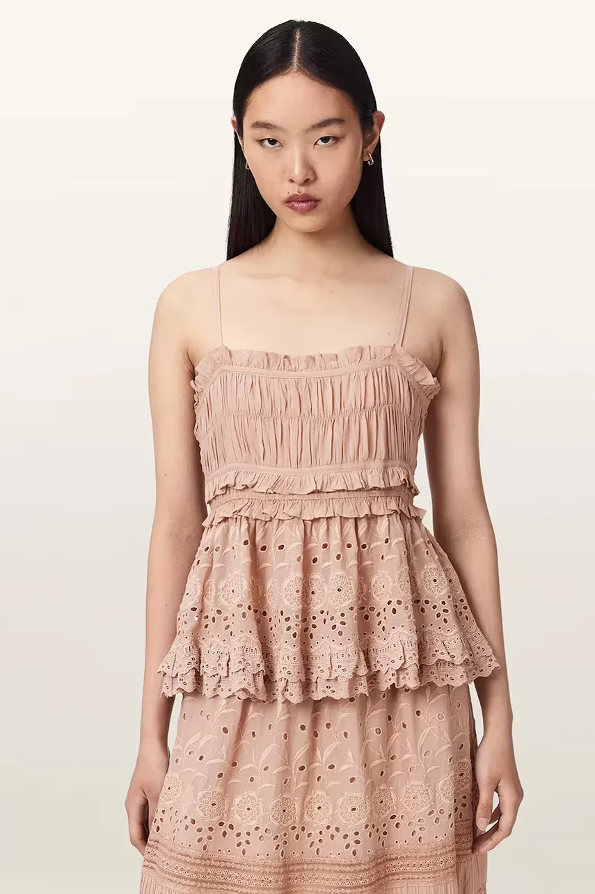 AllSaints top pentru femei cu vâscoză CAMILLE