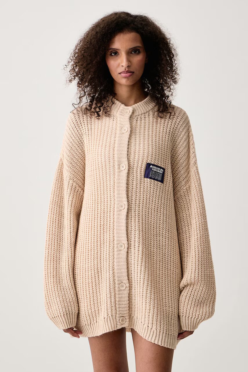 American Vintage cardigan pentru femei cu lână CYROW
