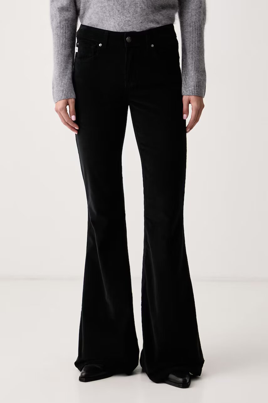 Aniye By pantaloni evazați bell-bottom pentru femei din catifea reiată Jenna