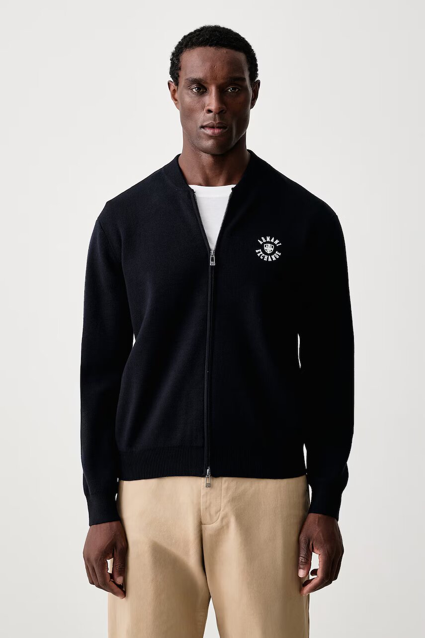 Armani Exchange cardigan pentru bărbați cu amestec de lână