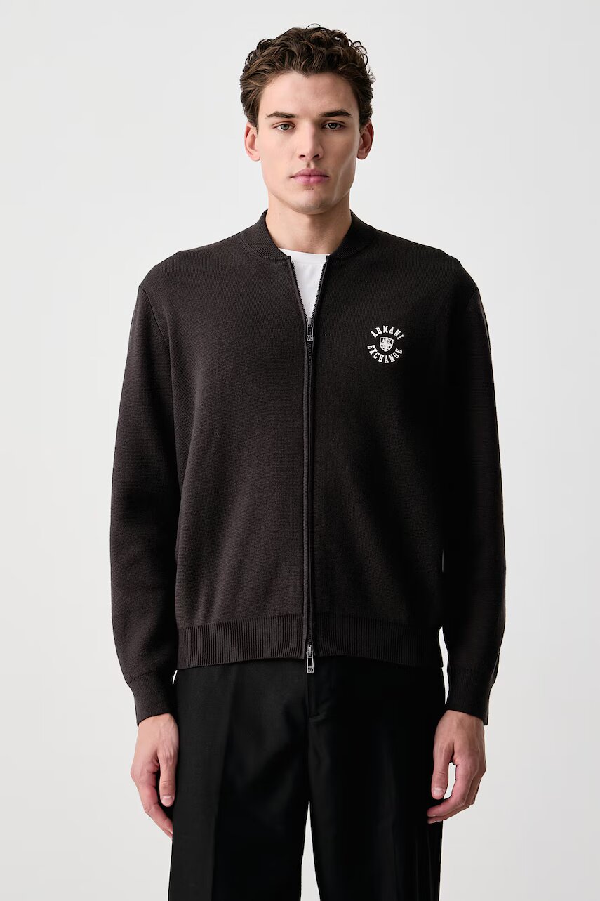 Armani Exchange cardigan pentru bărbați cu amestec de lână
