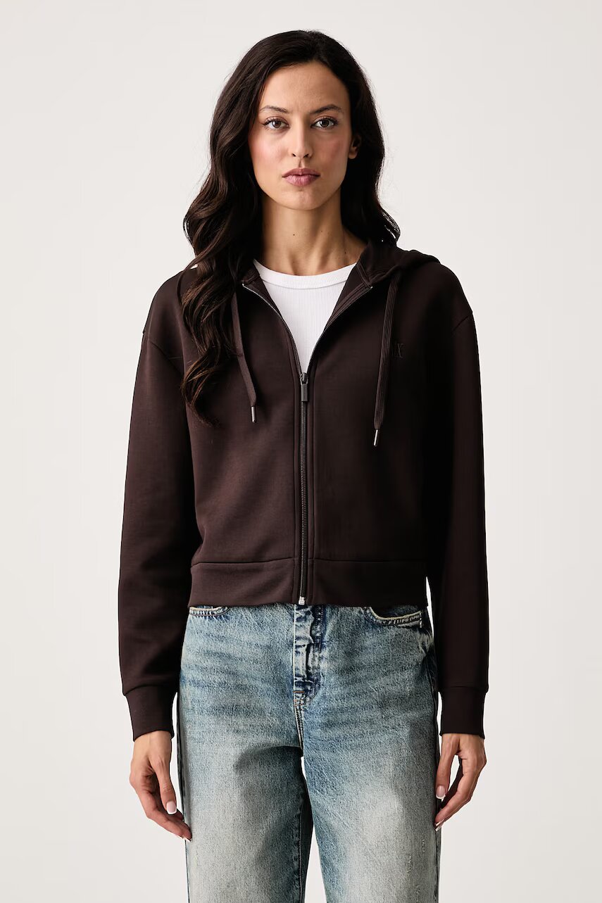 Armani Exchange hanorac cu glugă pentru femei cu bumbac