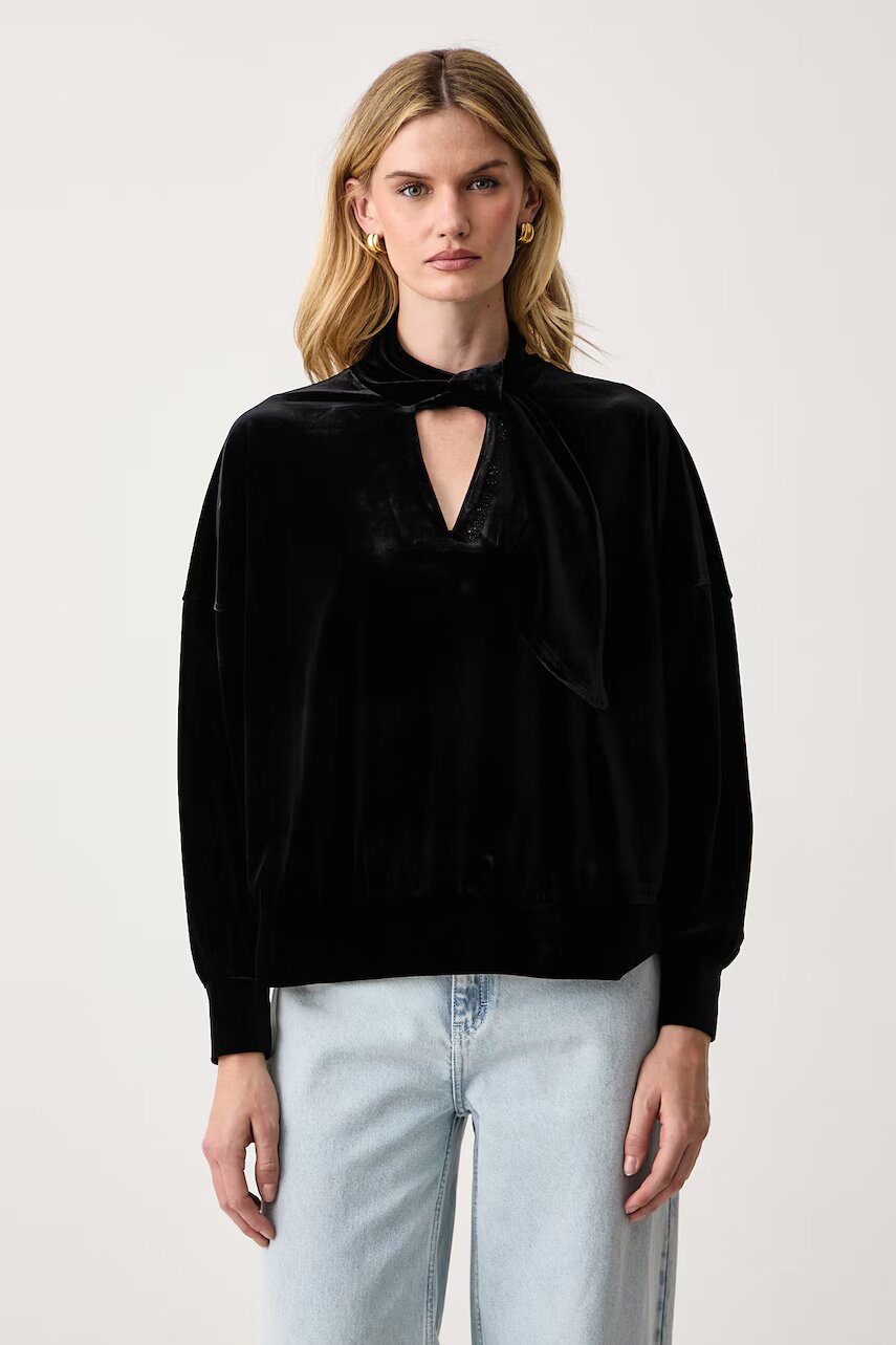 Armani Exchange hanorac pentru femei din velur