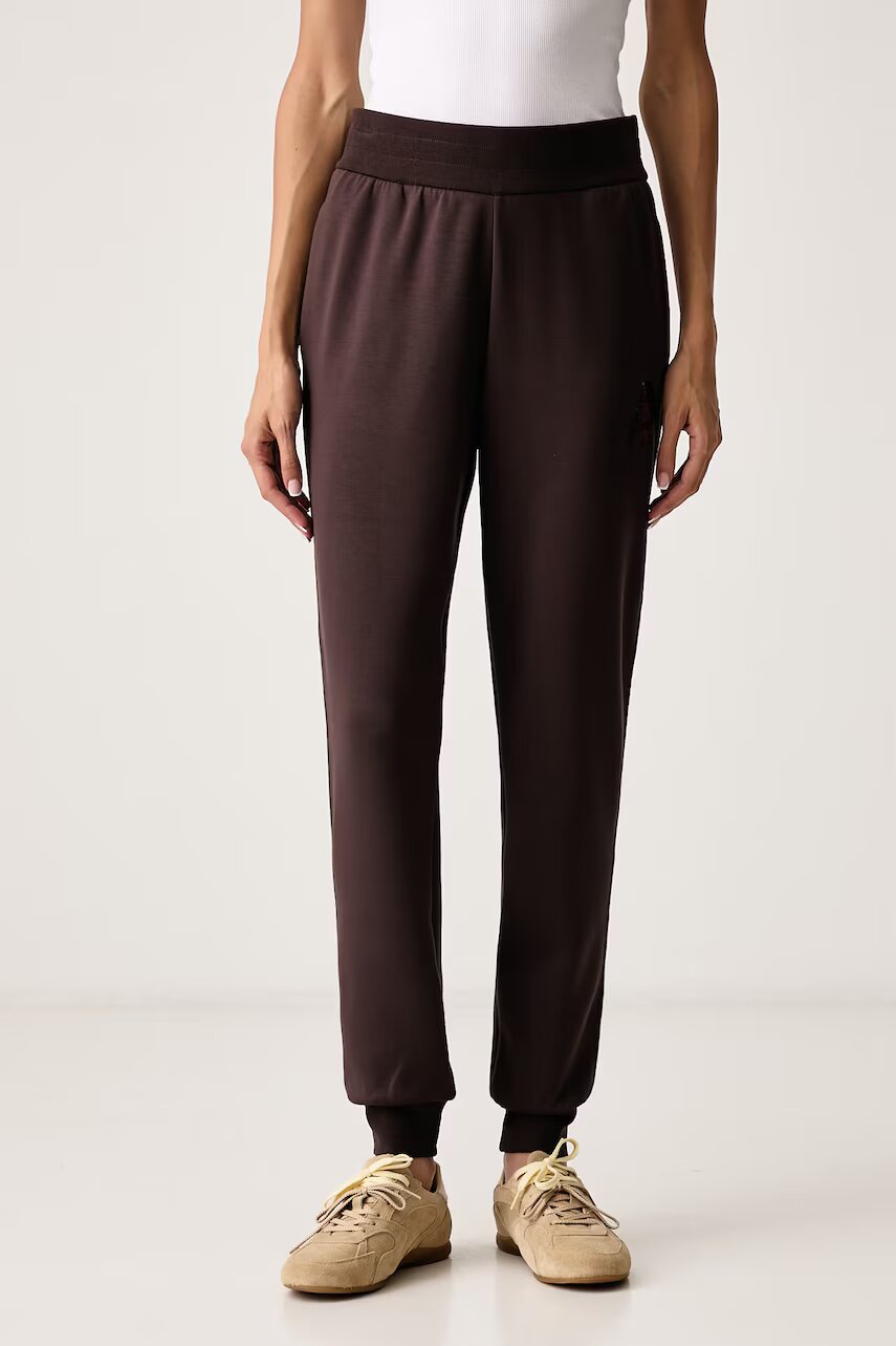 Armani Exchange pantaloni de trening pentru femei cu vâscoză