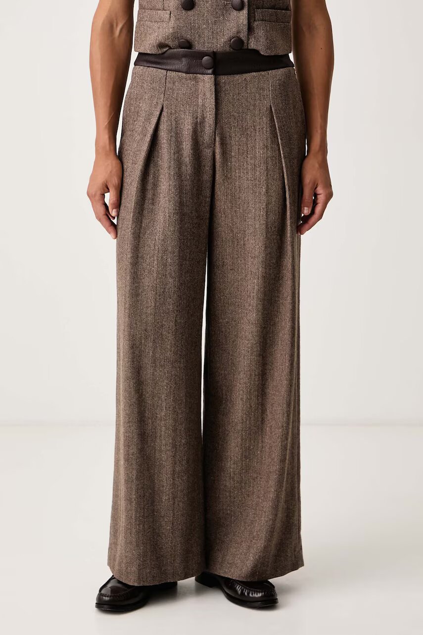 Armani Exchange pantaloni pentru femei cu lână