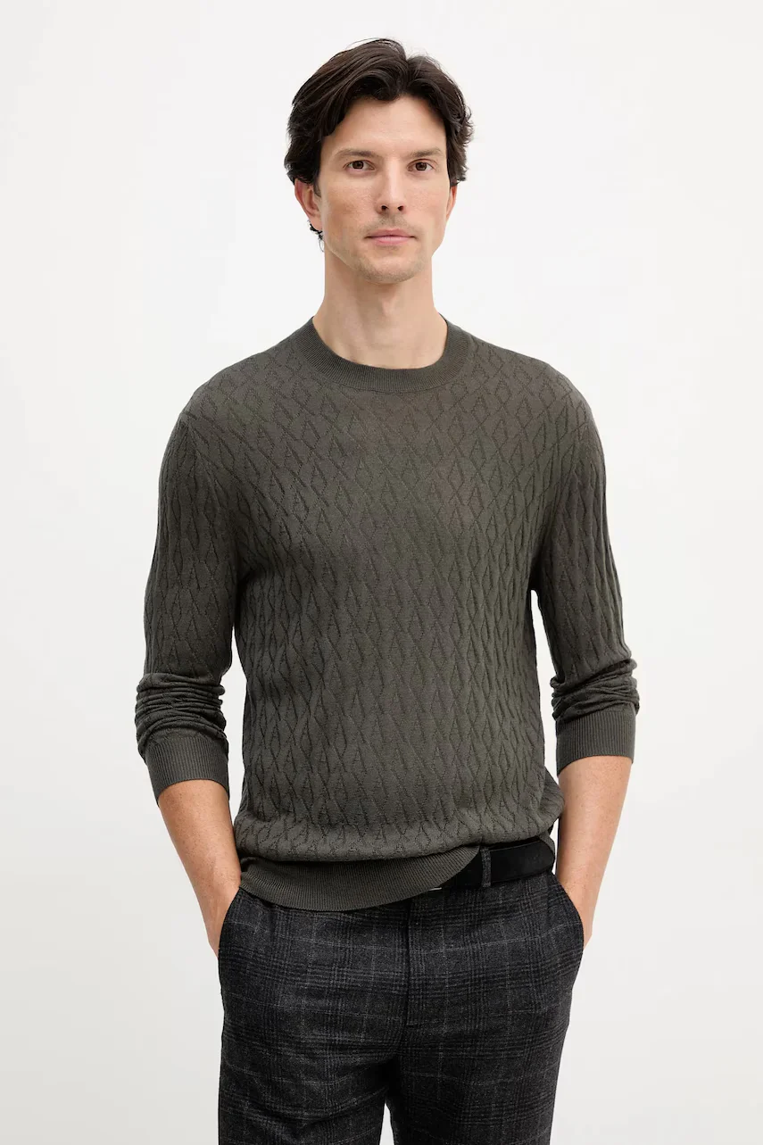 Armani Exchange pulover din amestec de lână