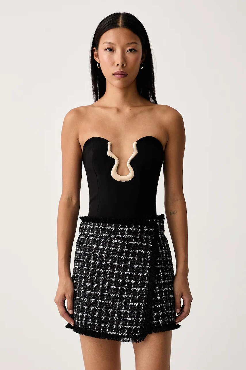 Bardot bluză cu corset pentru femei PALTROW
