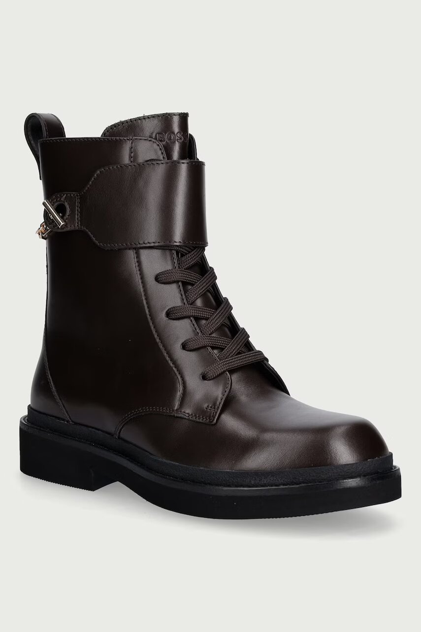 BOSS botine pentru femei din piele Eleri
