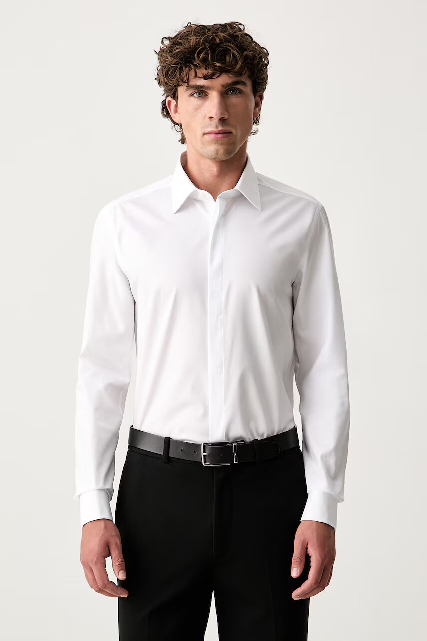 BOSS cămașă pentru bărbați din bumbac H-HANK-TUX1-B1-C-263