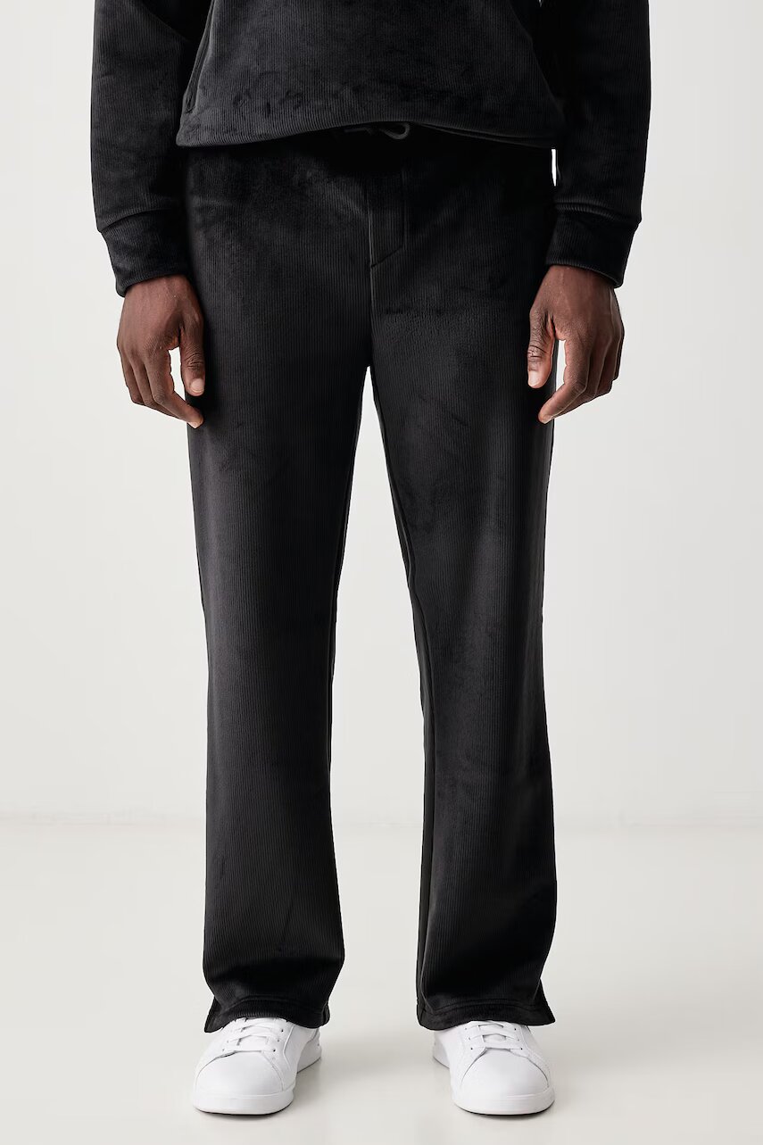 BOSS Green pantaloni straight pentru bărbați din catifea reiată JT_Cord Long