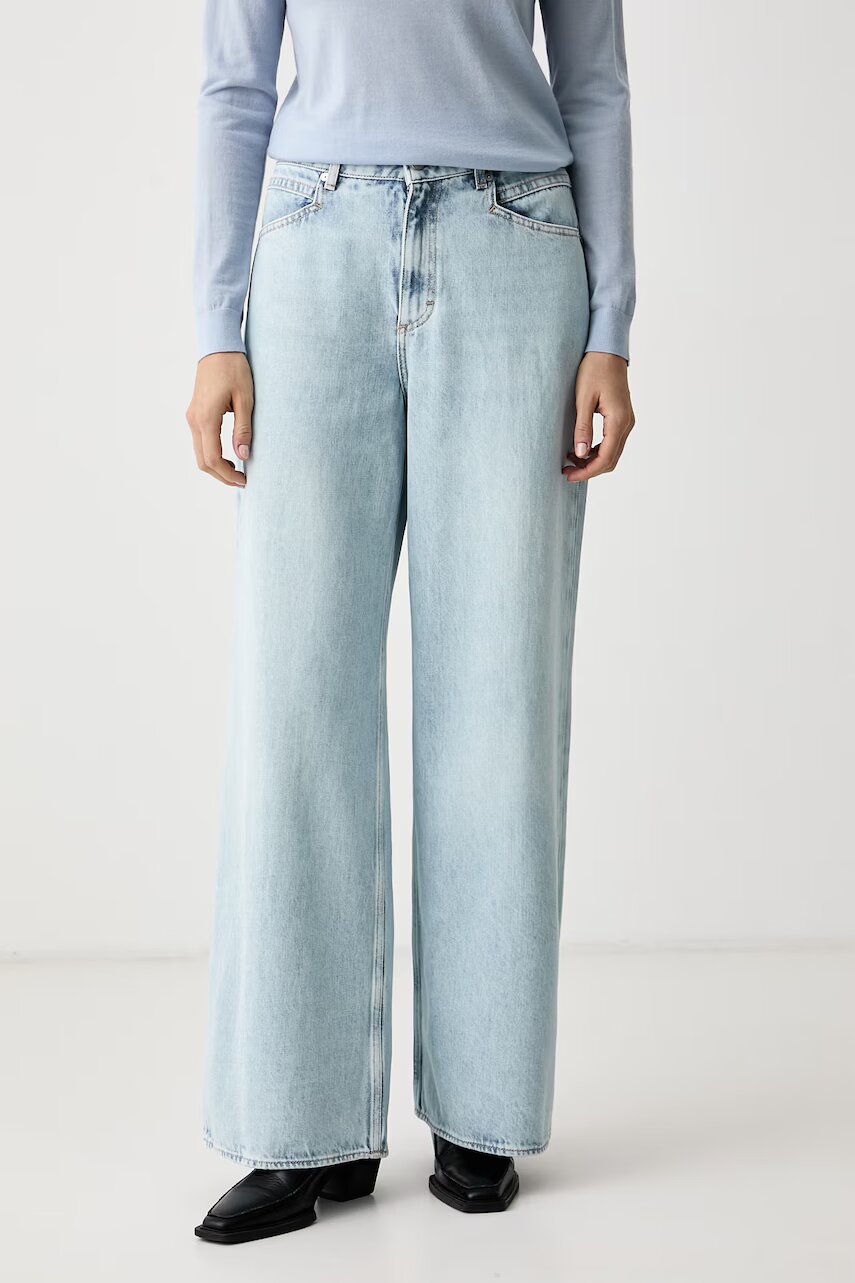 BOSS Orange blugi wide leg pentru femei C_EMMA MR 1.0