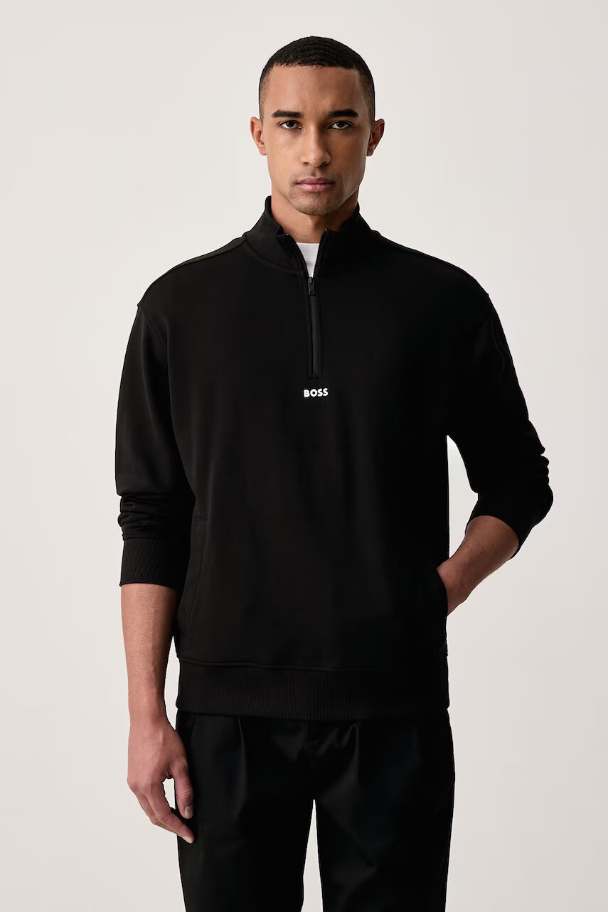 BOSS Orange hanorac pentru bărbați din bumbac Ze_Smallzip