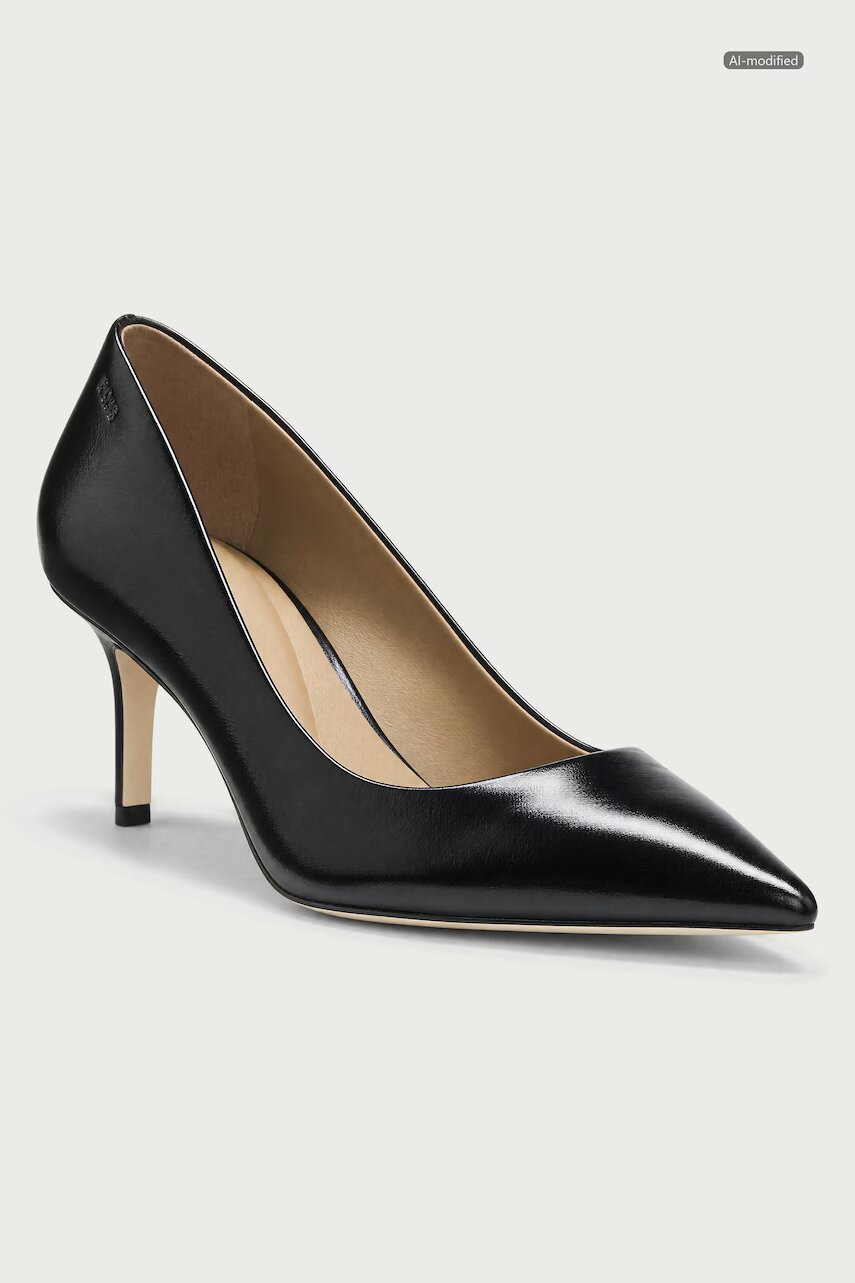 BOSS pantofi cu toc stiletto din piele Miah