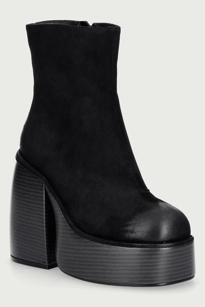 Buffalo botine cu toc pentru femei Heart Bootie Stack