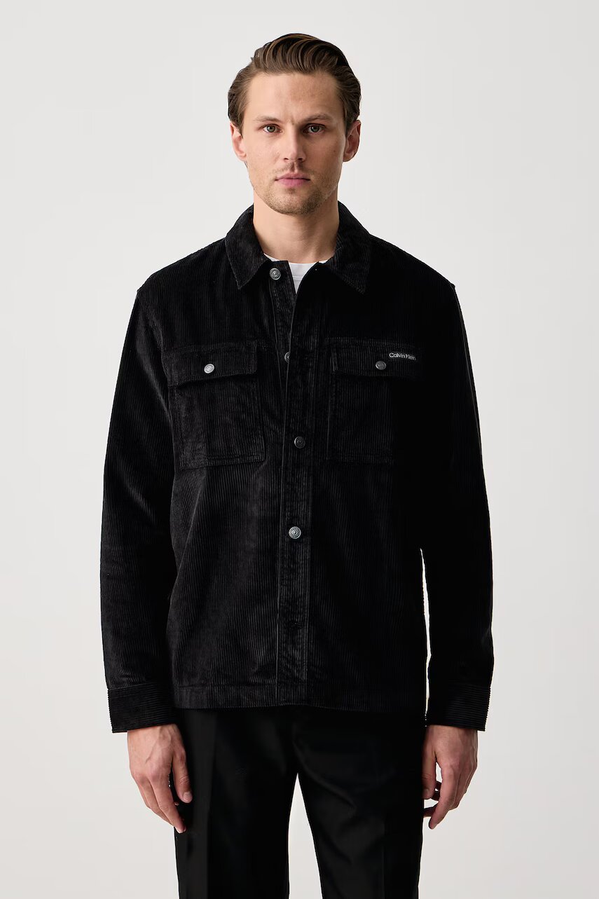 Calvin Klein Jeans cămașă pentru bărbați din catifea reiată