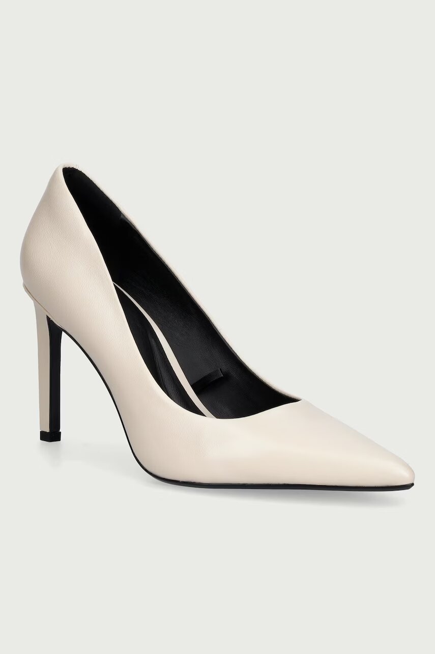 Calvin Klein pantofi cu toc stiletto din piele ESS STILE 90 POLISHED LTH