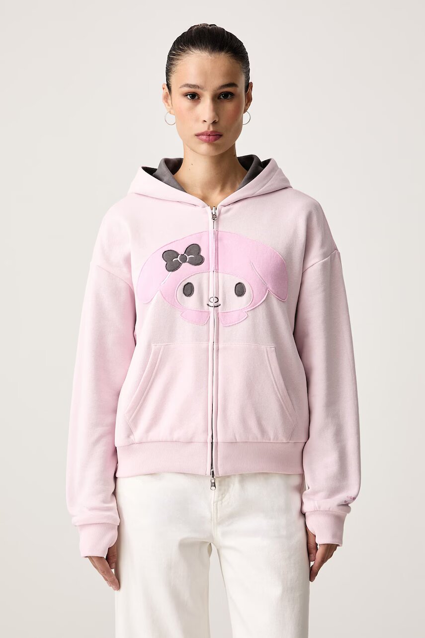 Converse bluză reversibilă pentru femei cu bumbac x HELLO KITTY