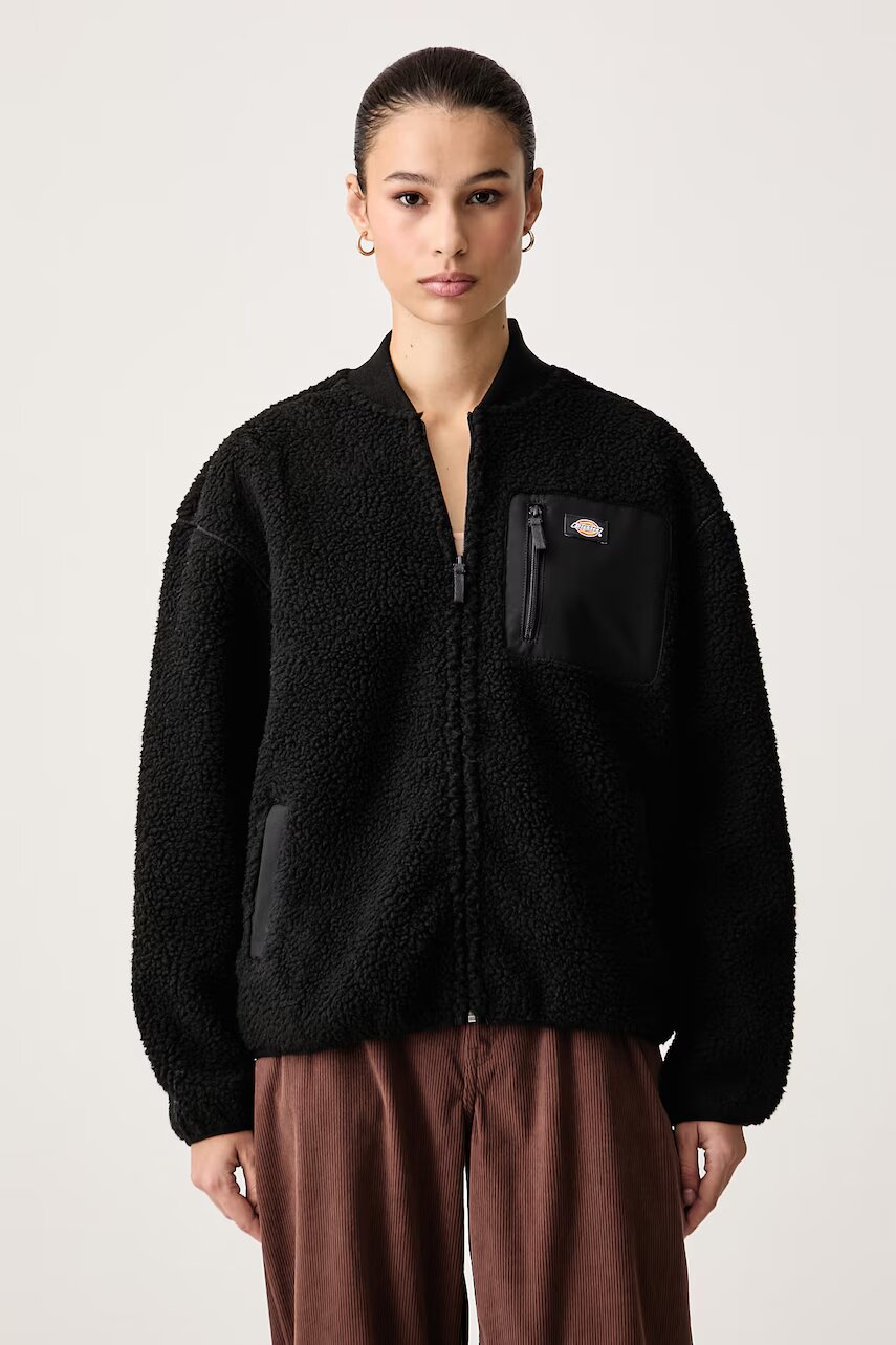 Dickies hanorac cu fermoar pentru femei din polar
