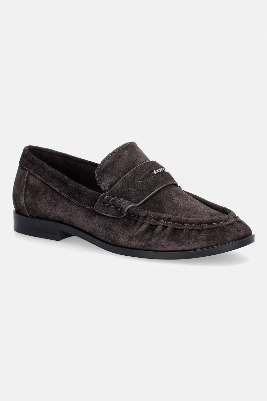 DKNY loafers slip-on pentru femei din piele întoarsă DAWES