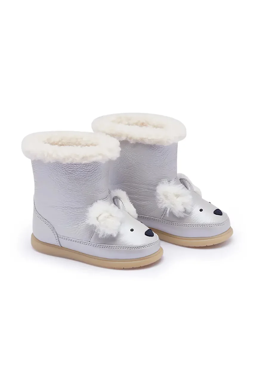 Donsje cizme de zăpadă pentru copii din piele Meloniek Boots Polar Fox
