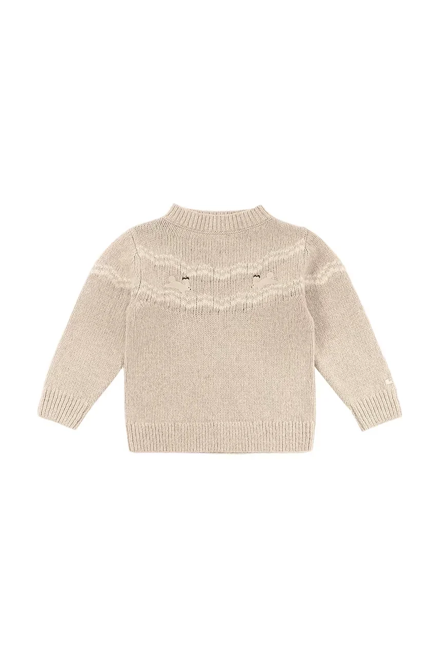 Donsje pulover pentru copii din lână merino Yohana Merino Wool Sweater Arctic Hares
