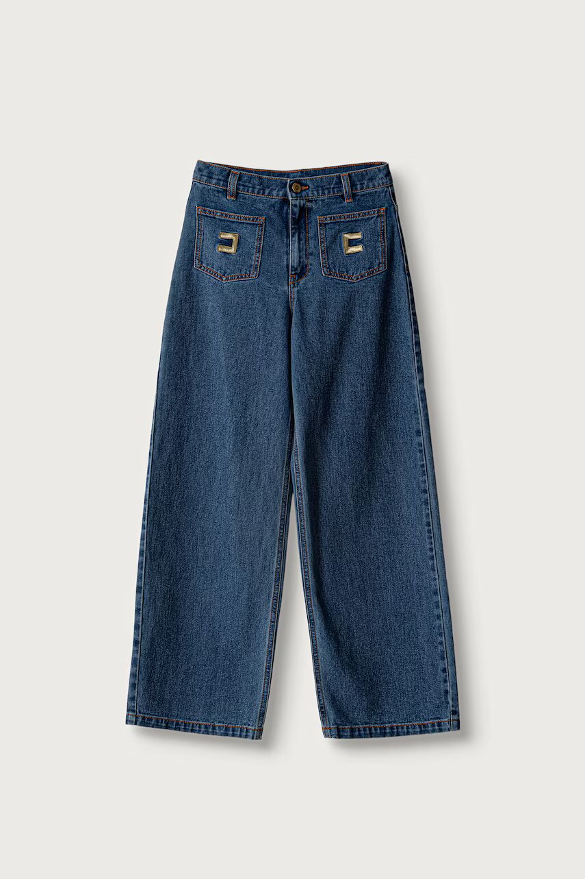 Elisabetta Franchi blugi wide leg pentru copii
