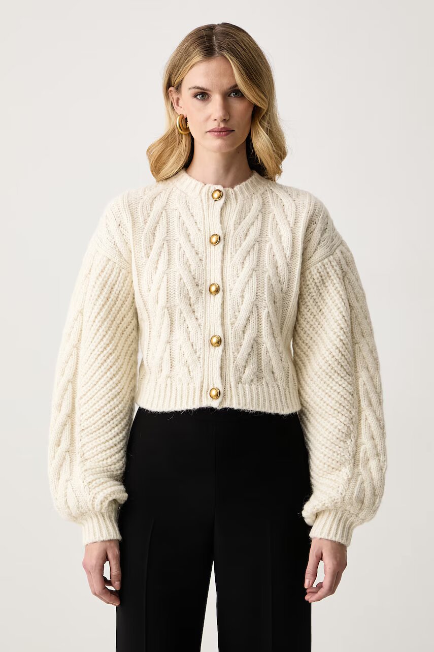 Elisabetta Franchi cardigan pentru femei cu lână de alpaca