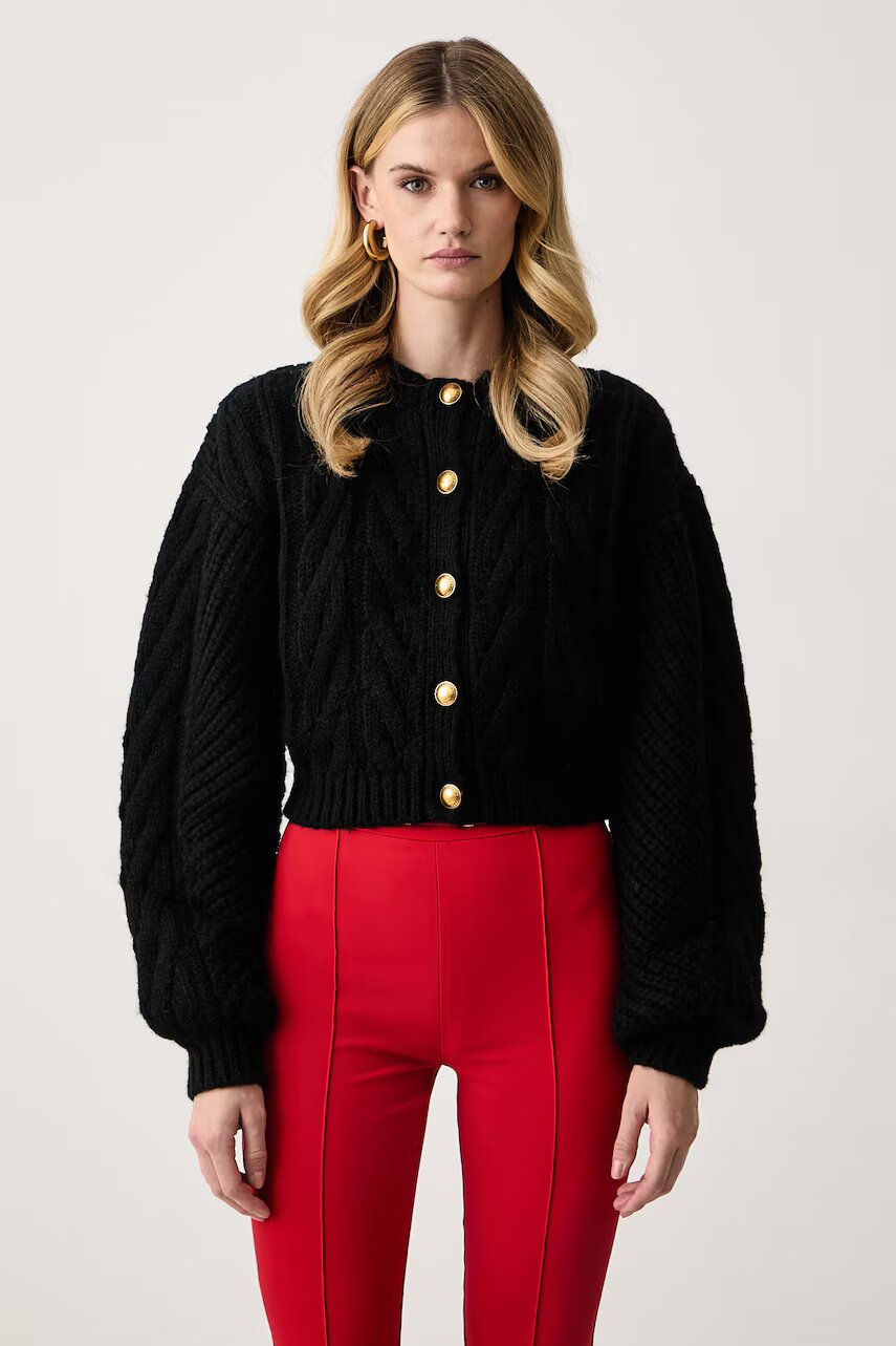Elisabetta Franchi cardigan pentru femei cu lână de alpaca