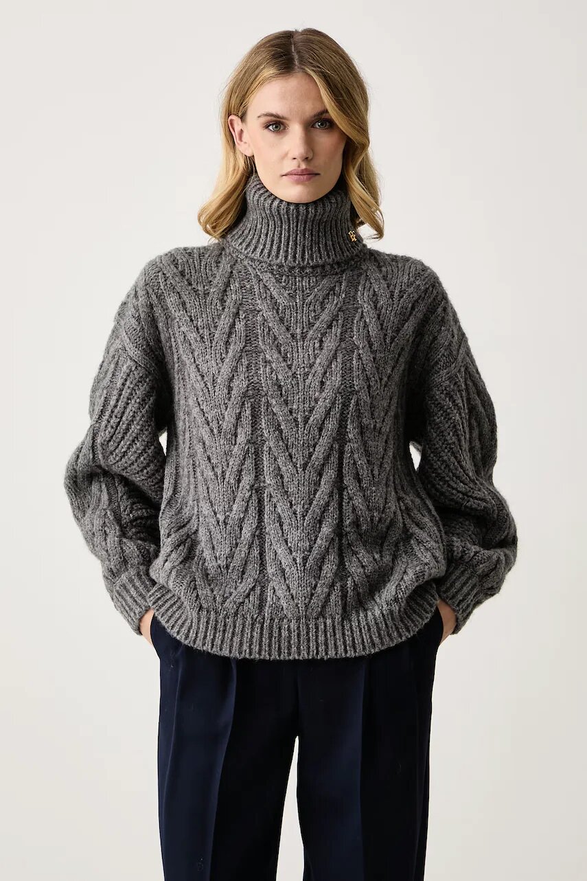 Elisabetta Franchi pulover pentru femei cu lână de alpaca