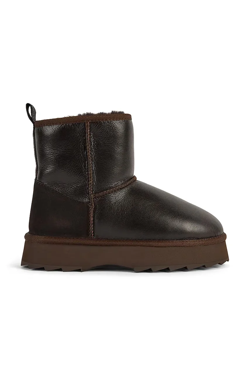 Emu Australia Sharky Mini Town Flatform cizme de zăpadă pentru femei din piele