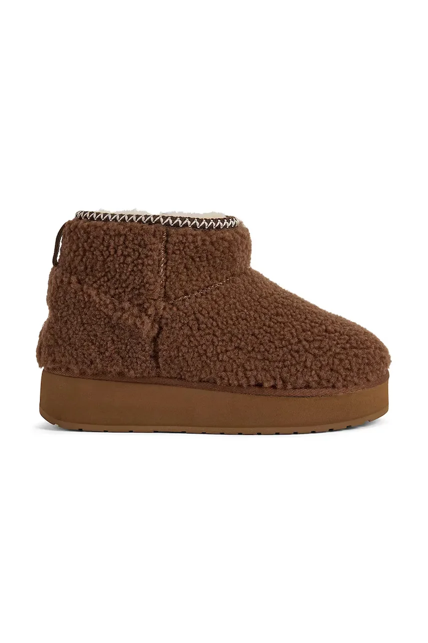Emu Australia Stinger Micro Flatform Teddy cizme de zăpadă pentru femei