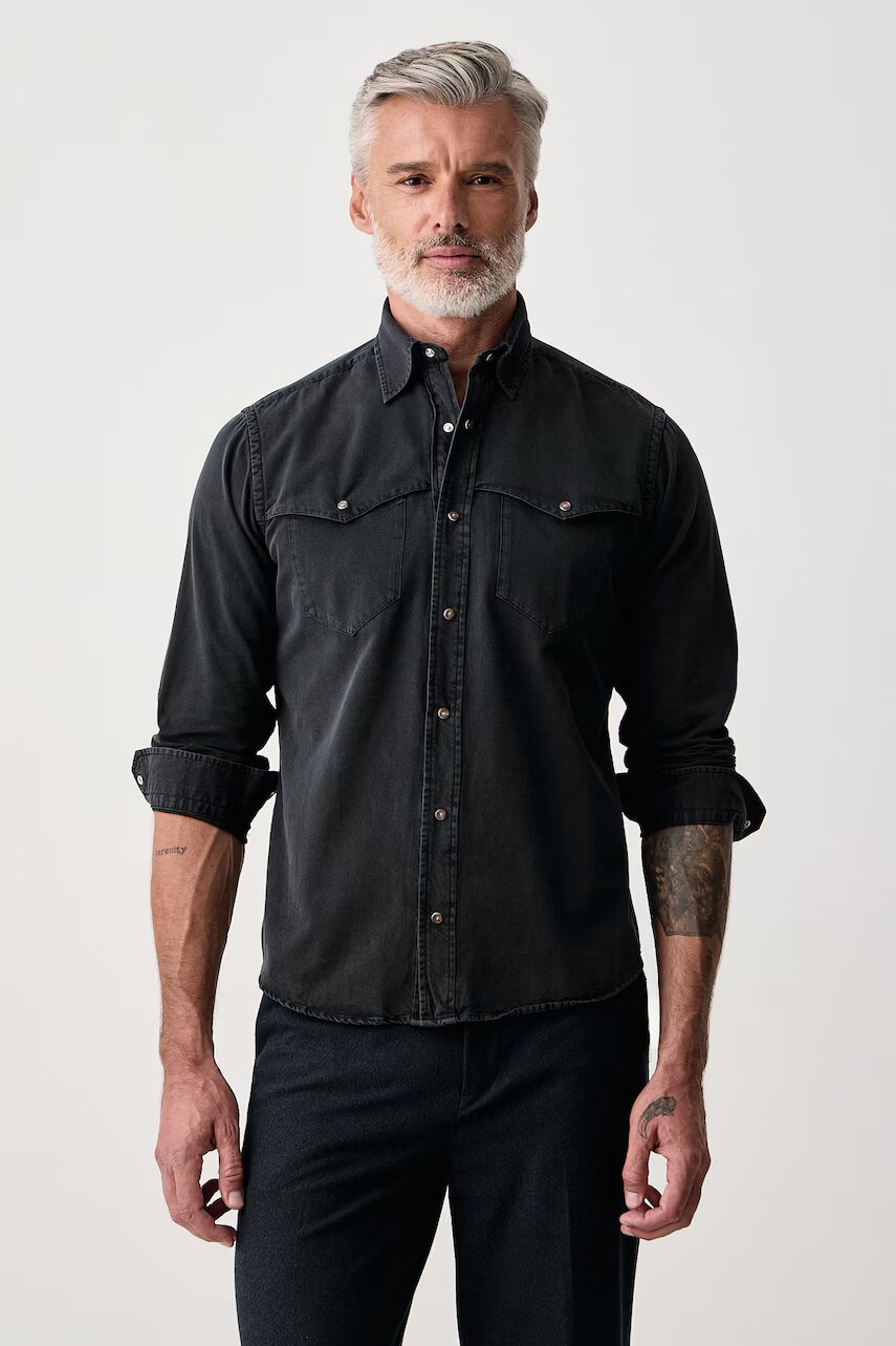 Eton cămașă pentru bărbați din denim