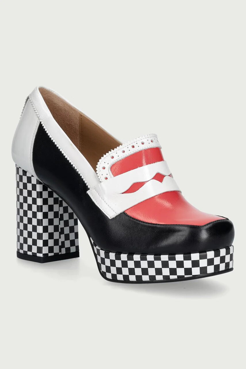 Fly London tocuri cu toc din piele EROK453FLY