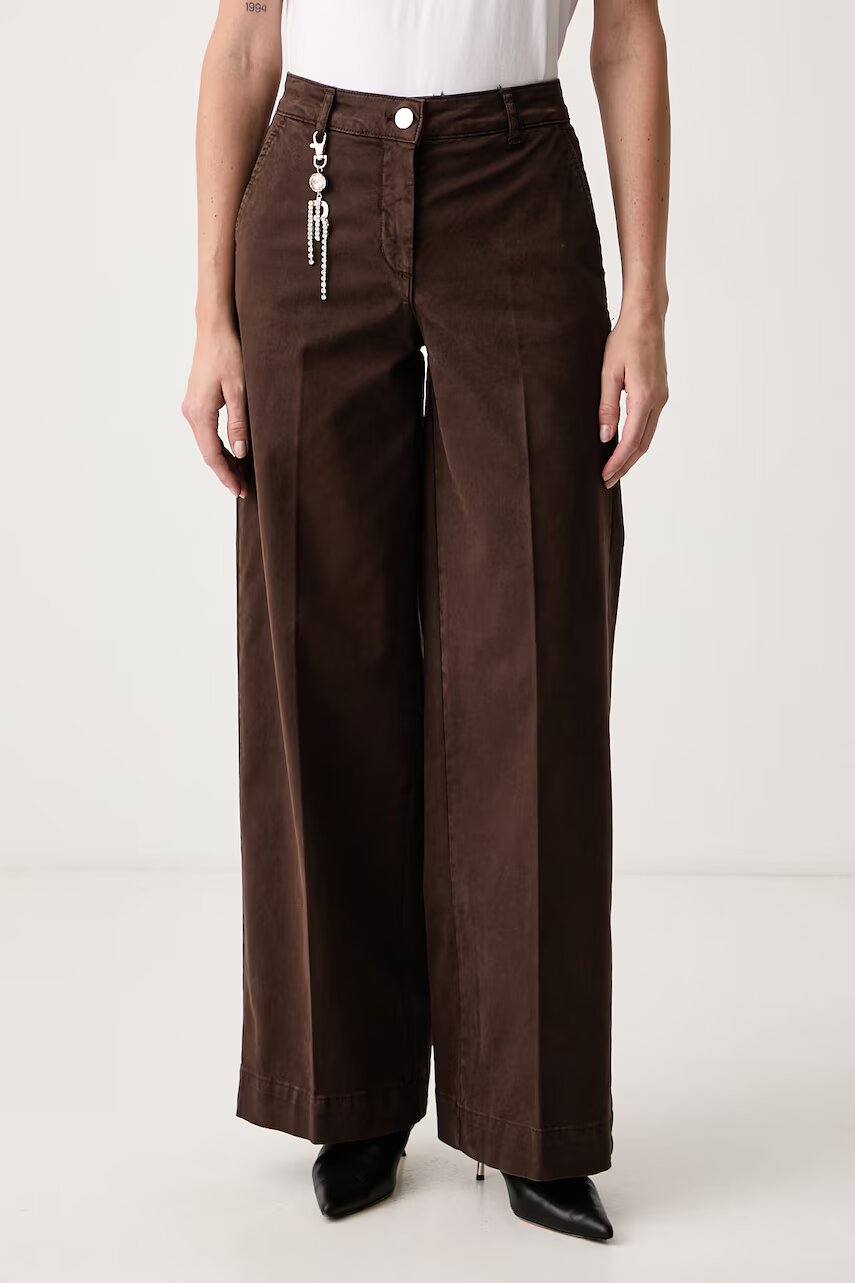 Fracomina pantaloni straight pentru femei din bumbac cu elastan