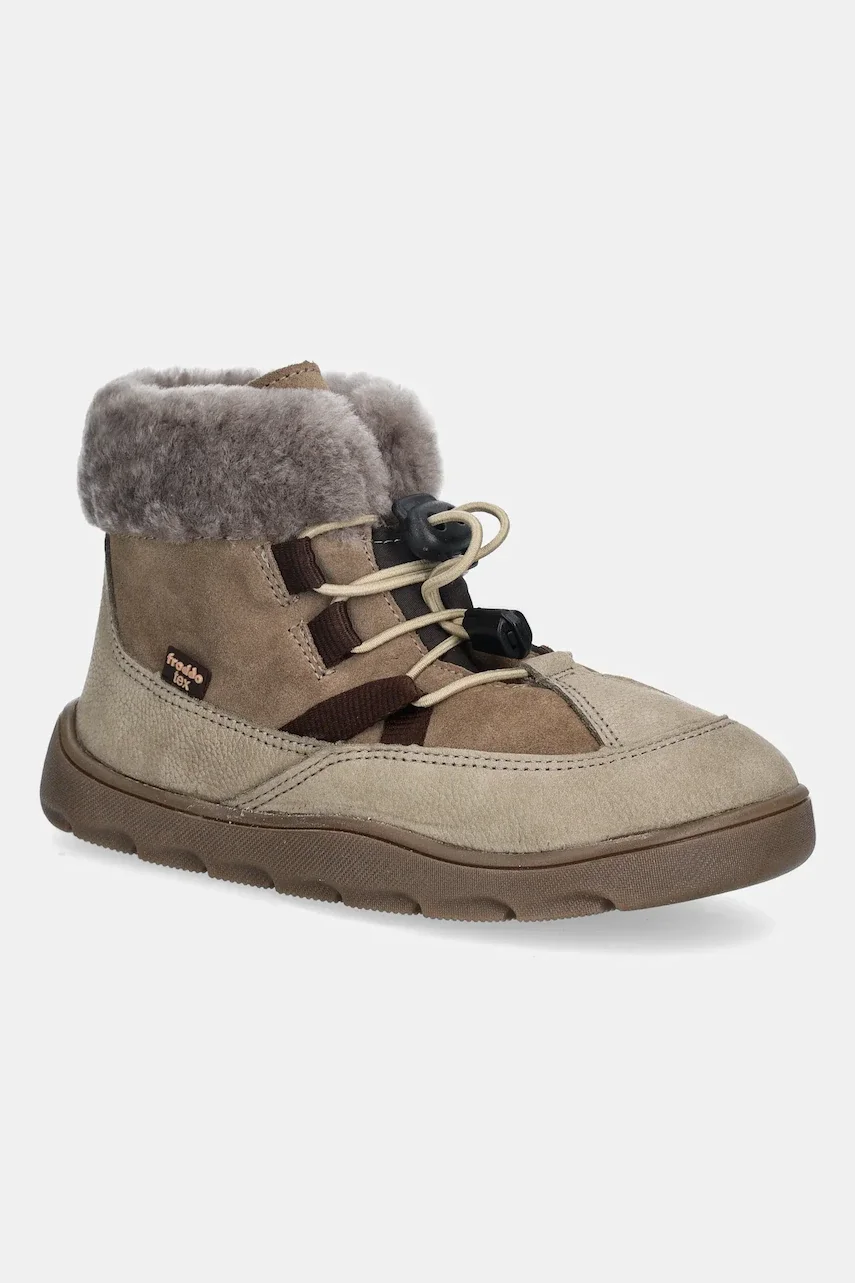 Froddo cizme de zăpadă pentru copii din piele întoarsă ZERU TEX COSY BAREFOOT